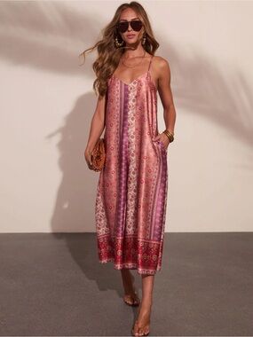 NWOT VICI Boheme Lifestyle Silky Jumpsuit Sz: XS